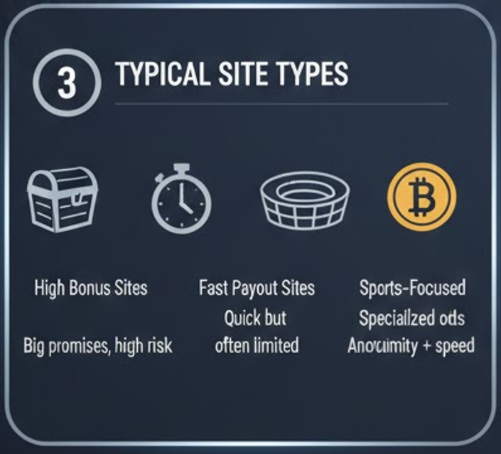 토토사이트 모음 2026 – 안전한 메이저 사이트 한눈에 보기 보물상자, 시계, 경기장, 비트코인 아이콘으로 고배당, 빠른 출금, 스포츠 특화 등 사이트별 특징을 분류한 인포그래픽