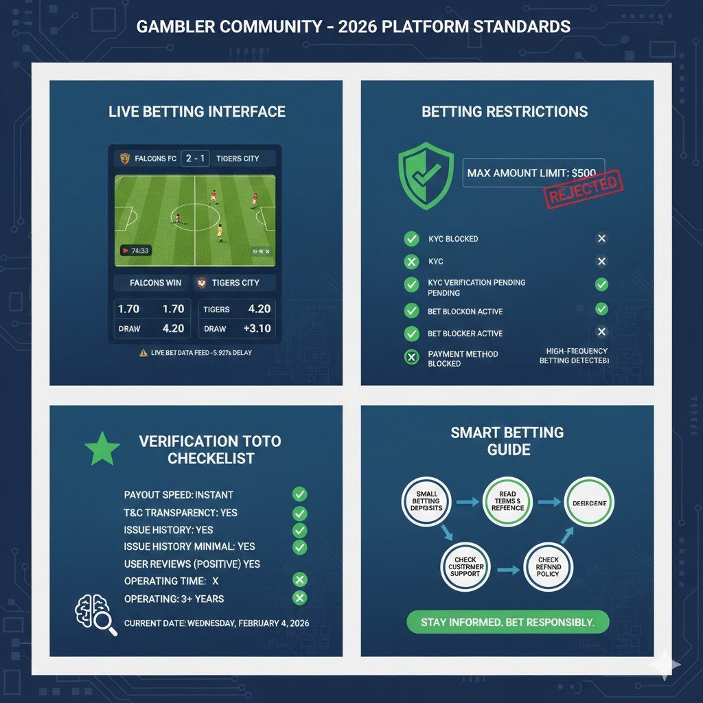 2026 겜블러 커뮤니티 플랫폼 표준 및 메이저 토토사이트 판별 기준 종합 인포그래픽