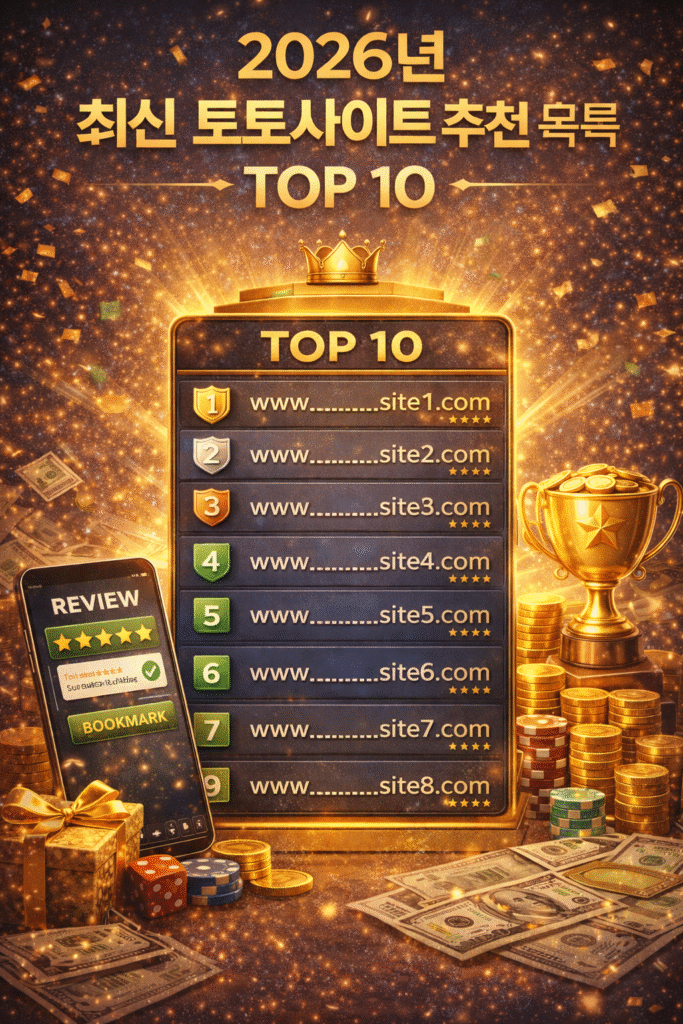 2026년 최신 토토사이트 추천 TOP10 – 토토사이트 순위 후기 기반