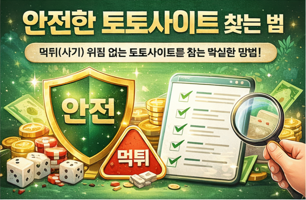 안전한 토토사이트란? 안전한 토토사이트 찾는 방법과 먹튀 없는 토토사이트 검증 기준 안내 이미지