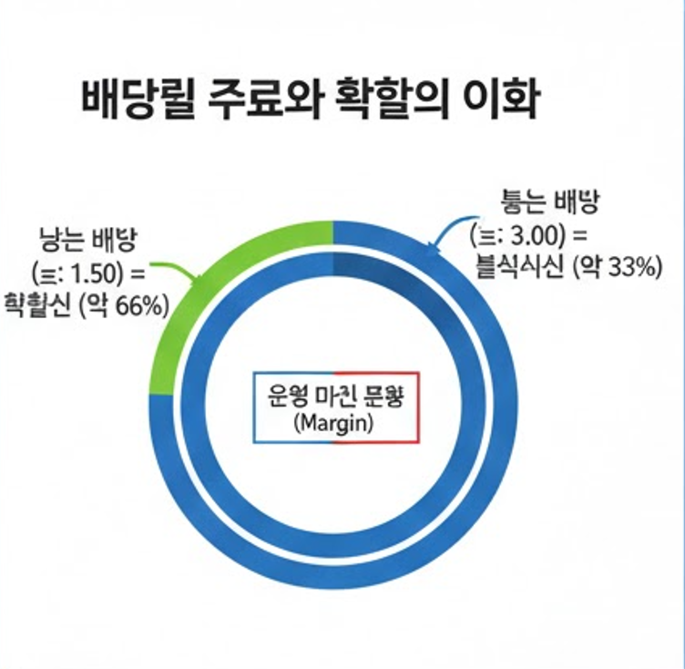 스포츠토토 배당률 구조와 운영사 마진 확률 관계 분석 다이어그램