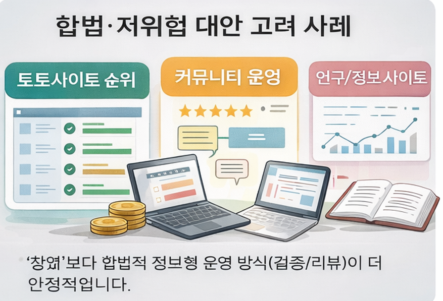 토토방 창업 대안 토토사이트 순위 커뮤니티 운영 정보형 사이트 비교