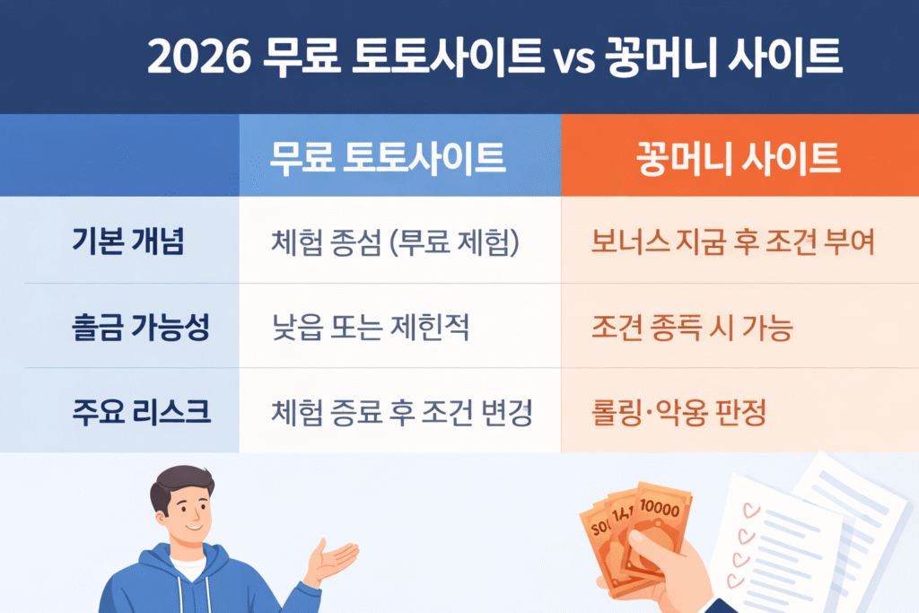 무료 토토사이트와 꽁머니 사이트, 어떤 선택이 더 안전할까?