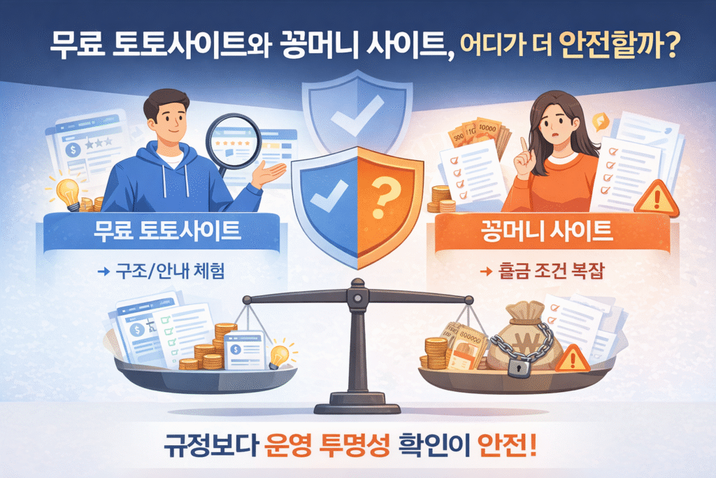 2026 무료 토토사이트 와 꽁머니 사이트 비교 분석 