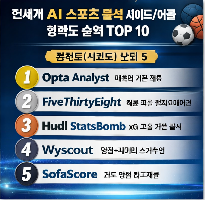 AI 스포츠 분석 서비스 순위