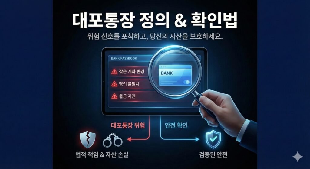 대포통장 정의 & 확인법 대포통장 정의 & 확인법