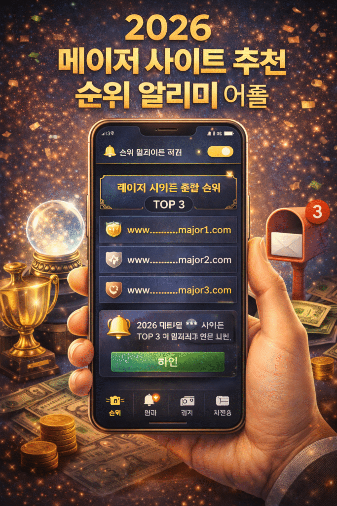 2026 메이저 사이트 추천 순위 알리미 어플 -겜블러 토토커뮤니티 예측 메이저 사이트 추천 순위 알리미 어플