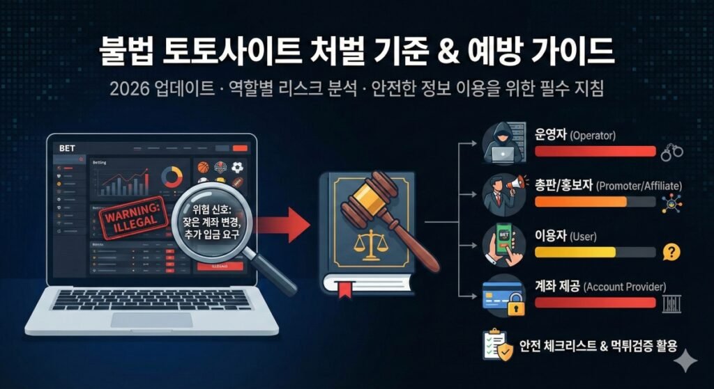 불법 토토사이트 처벌 기준과 수위 불법 토토사이트 처벌 기준과 수위